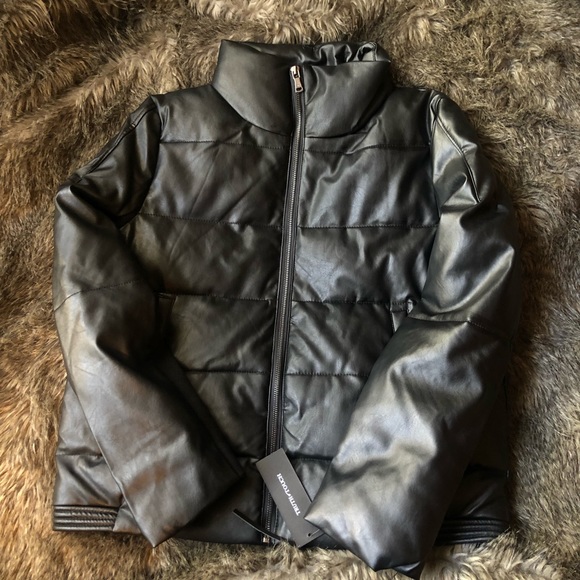Truth of Touch Jackets & Blazers - Truth of Touch Faux Vegan Leather Puffer Riley L